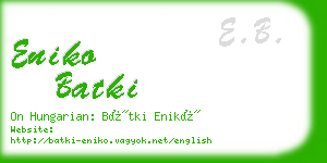 eniko batki business card